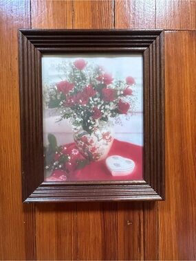 Vintage 8x10 Wood Grain Brown Photo Frame Picture Fran